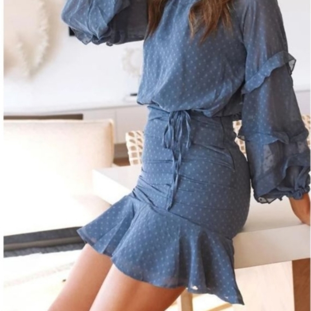 OC Order Plus, mini dress, size S, Blue